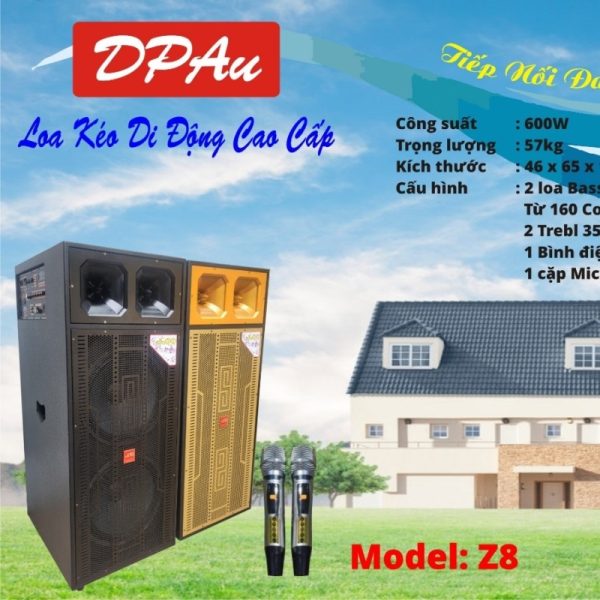 Loa kéo DPA z8.4 tấc đôi. 2 mic (đặt trước 2 tiếng)