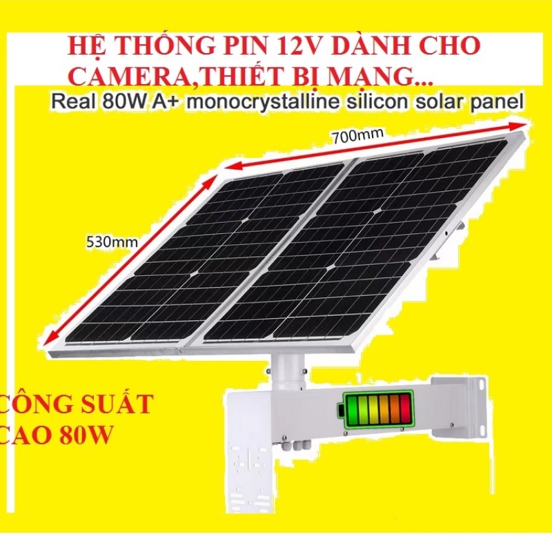 Bộ Pin Nguồn Năng Lượng Mặt Trời 80W-40ah (đặt Trước 2 Tiếng)