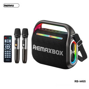 Loa karaoke bluetooth Remax RB-M65. kèm 2 micro (đặt trước 2 tiếng)