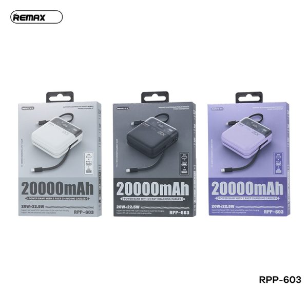 Pin Dự Phòng Sạc Nhanh 22.5W Remax RPP-603 20.000mah