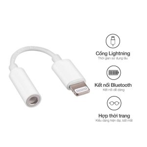 Cáp Chuyển Tai Nghe Iphone 7 Loại 1 (Hộp Giấy) Lightning Ra 3.5