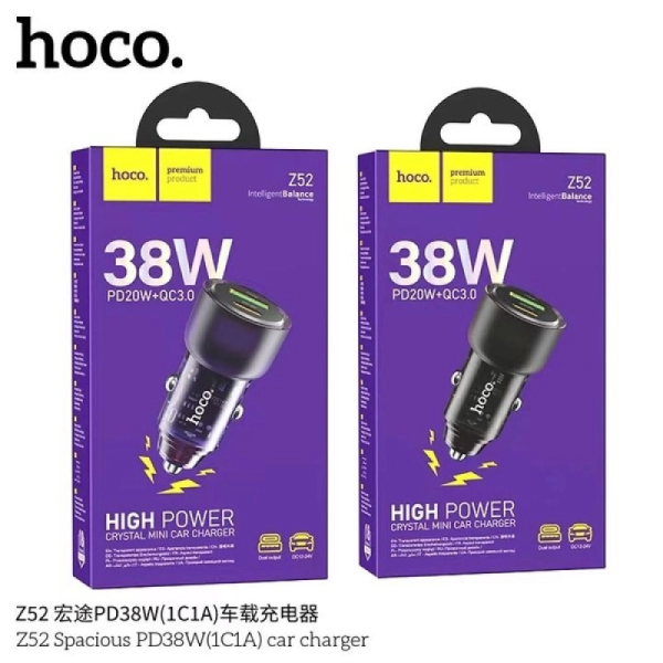 Cóc Sạc Nhanh 38W Xe Hơi Hoco Z52