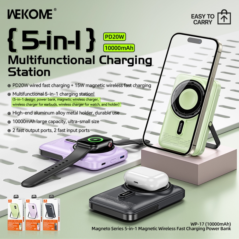 Pin dự phòng sạc nhanh 22.5W WEKOME WP-17 10.000mah