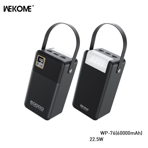 Pin dự phòng sạc nhanh 22.5W WEKOME WP-76 60.000mah