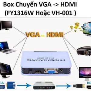 Box chuyển VGA ra HDMI VH-001 (FY1316W) VSP