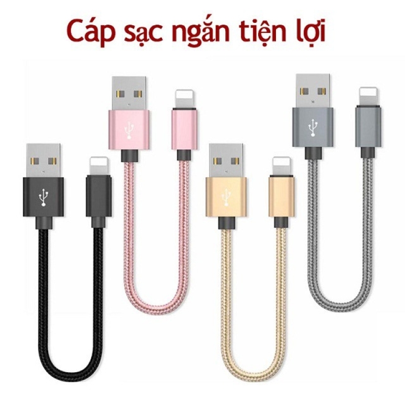 Cáp Ngắn Iphone 20cm Dây Dù (loại Rẻ)