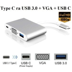 Cáp chuyển Type-c ra (USB 3.0, VGA, Type-c) VSP/ HH