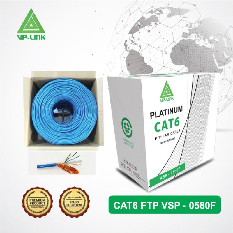 Cáp Mạng 6E VSP Cat 6A UTP-0580F 350M