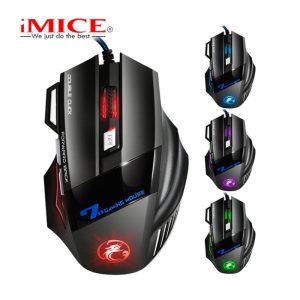 Chuột máy tính có dây dù Game IMICE X7 - Led 7 màu