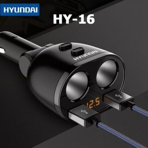 Cóc/ Tẩu Sạc ô Tô Hyundai HY-16 Có đèn Led Báo Hiệu điện áp