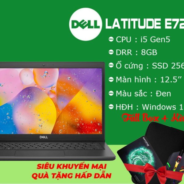 Laptop Cũ DELL Latitude E7250. 12.5inch. i5 Gen5, RAM 8GB, SSD 256GB