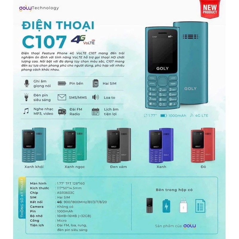 Điện Thoại GOLY C107 4G