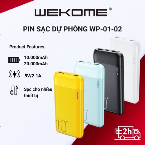 Pin Dự Phòng Wekome WP-01 10.000mAh