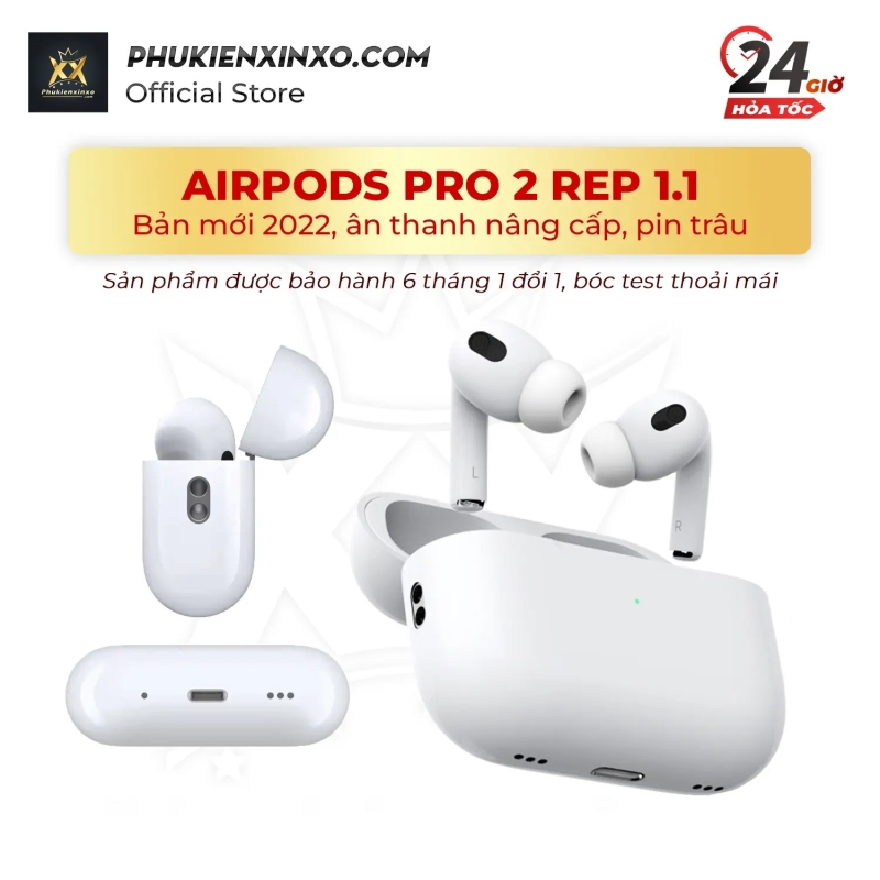 Tai Nghe Bluetooth Apple Pro 2 Mới 2022 Rep 1.1