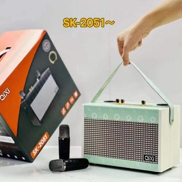 Loa Bluetooth QiXi SK-2051 Kèm 2 Mic