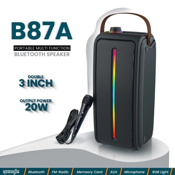 Loa karaoke bluetooth BKK BK87A (kèm mic)