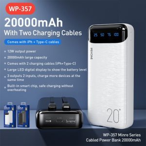 Pin Dự Phòng 2.1A Wekome Wp-357 20.000Mah (Vn)