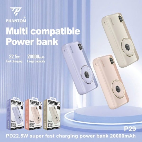 Pin Dự Phòng Sạc Nhanh 22.5W Phantom P29 20.000mah