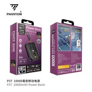 Pin Dự Phòng Sạc Nhanh 22.5W PhanTom P37 10.000mah