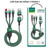 Cáp Sạc Nhanh 120W 2 Ra 3 Đầu Sendem M38