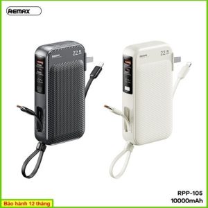 Pin dự phòng sạc nhanh 22.5W Remax RPP-105 10.000mAh