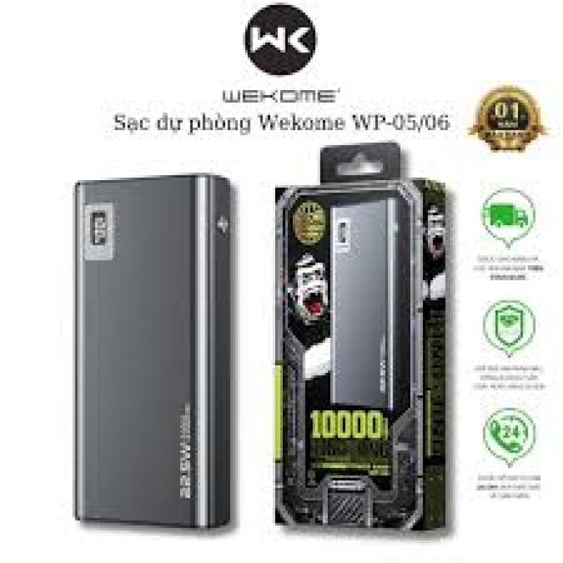 Pin Dự Phòng Sạc Nhanh 22.5W Wekome Wp-05 10.000mah (VN)