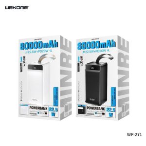 Pin dự phòng sạc nhanh 22.5W Wekome WP-271 80.000mah (ĐT)