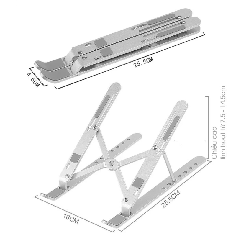 Giá Đỡ Laptop 2 Thanh Chữ X (Nhựa)