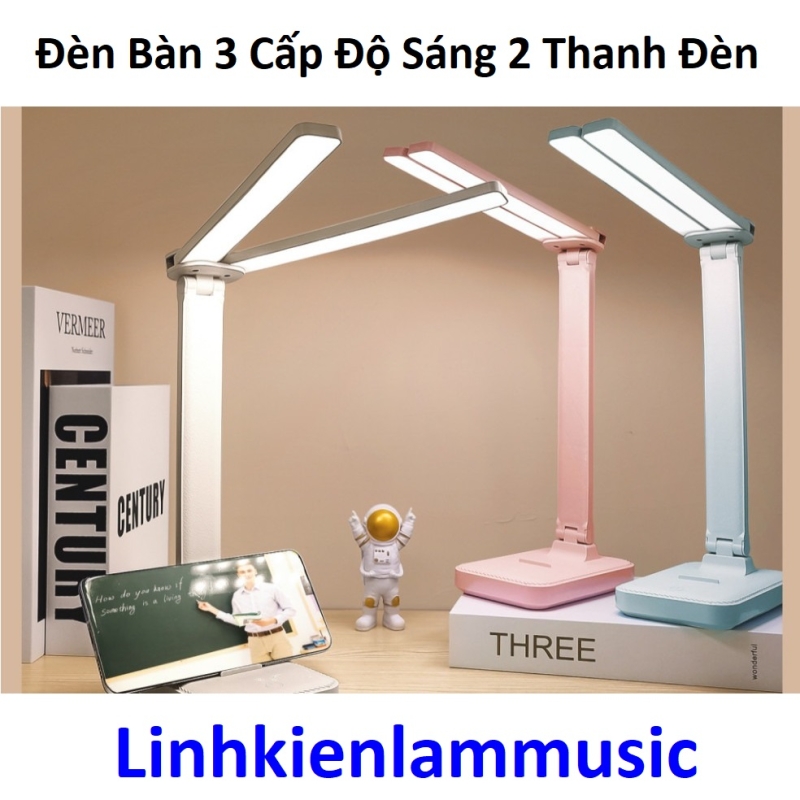 Đèn Bàn 3 Cấp Độ Sáng 2 Thanh Đèn