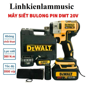 Máy Siết Bulong, Bắn Vít Dùng Pin Dewalt DWT 20V Pin 10cell