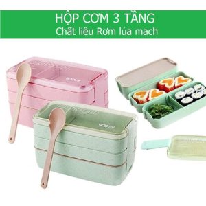 Hộp Cơm 3 Tầng Lúa Mạch