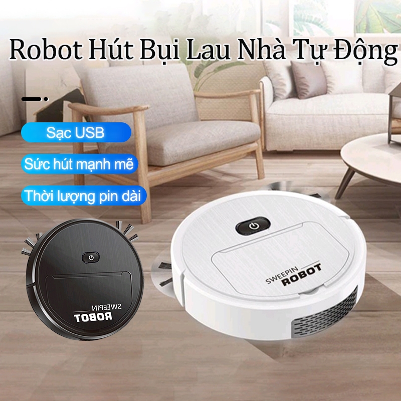 Máy Robot hút bụi lau sàn nhà thông minh 3in1