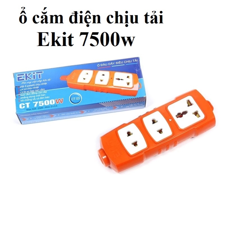 ổ Cắm điện Chịu Tải Ekit 3 Lỗ 7500w