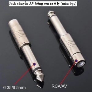 Jack Chuyển AV Bông Sen Ra 6 Ly (màu Bạc)