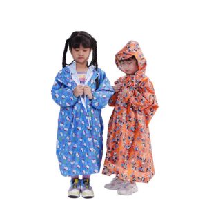 Áo Mưa Kara Vải Dù Dây Kéo Trẻ Em Size L Cao 115-130cm