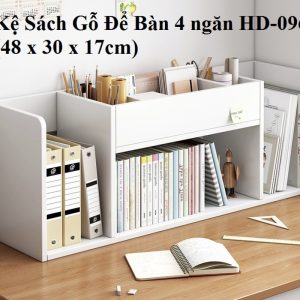 Kệ Sách Gỗ Để Bàn 4 Ngăn HD-096 (48 X 30 X 17cm)