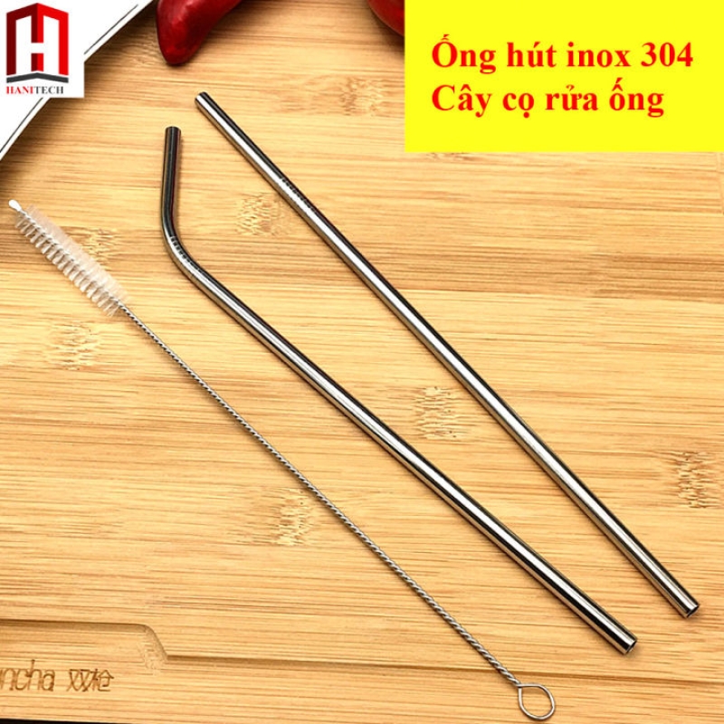 Bộ Ống Hút Inox Siêu Dày 3 Món