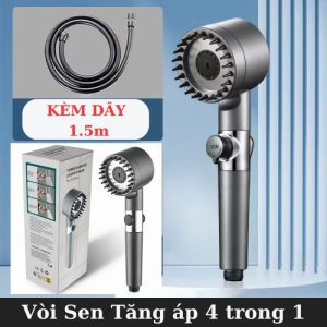 Vòi Sen Tăng Áp Massage 4in1 (Kèm Dây)