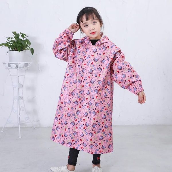 Áo Mưa Bit Bông Vải Dù Nhiều Hình Size 8 Cho Bé (110cm-120cm)