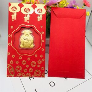 Bao Lì Xì Tết Ông Thần Tài Mạ Vàng Bìa Đỏ