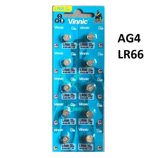 Pin Đồng Hồ Đeo Tay Phổ Thông AG4, LR66 ( Vỉ 10 Viên)