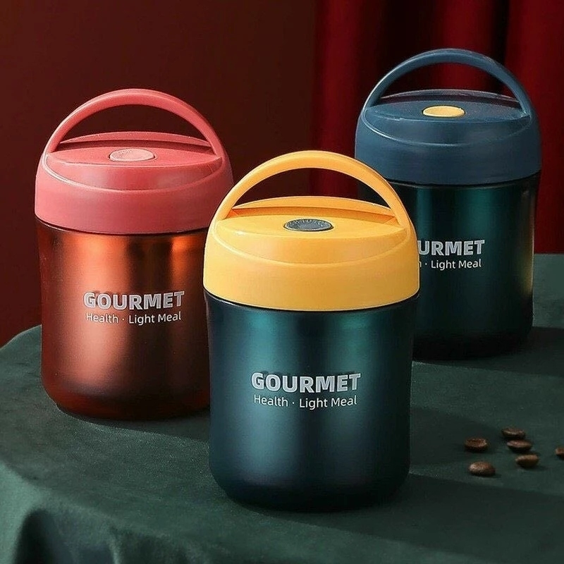 Bình Giữ Nhiệt Ủ Cháo Gourmet Lõi Inox Kèm Muỗng