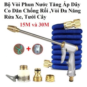 Bộ Vòi Phun Nước Tăng Áp Dây Co Dãn 15M