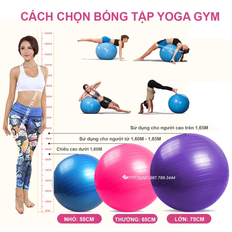 Bóng Tập Yoga 75cm (Loại Lớn)