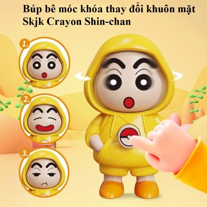 Búp Bê Móc Khóa Thay Đổi Khuôn Mặt Skjk Crayon Shin-Chan