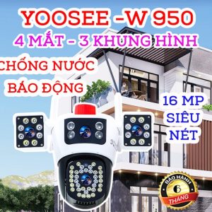 Camera Wifi 4 Mắt 3 Màn Hình Yoosee W-950. 16Mp (T)