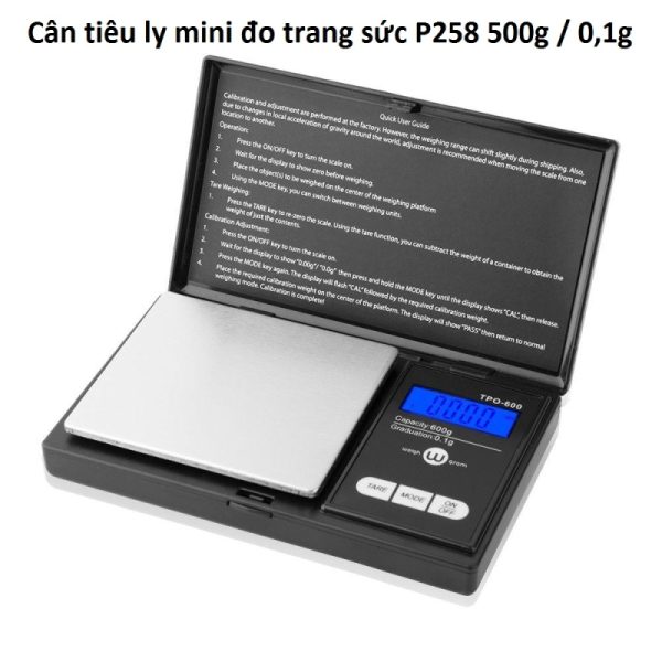 Cân Tiểu Ly Mini Đo Trang Sức P258 500g / 0,1g