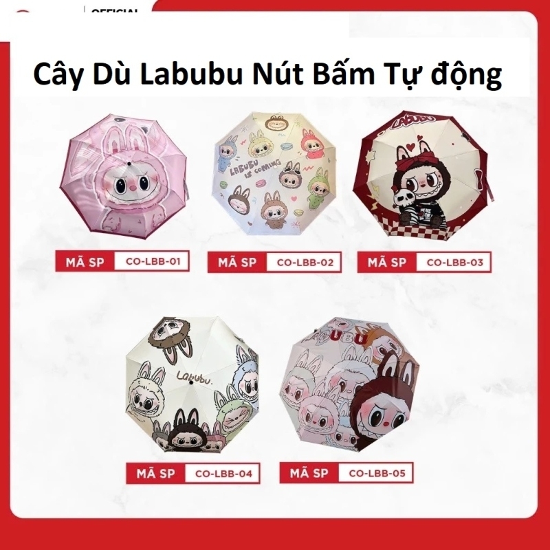 Cây Dù Labubu Nút Bấm Tự động