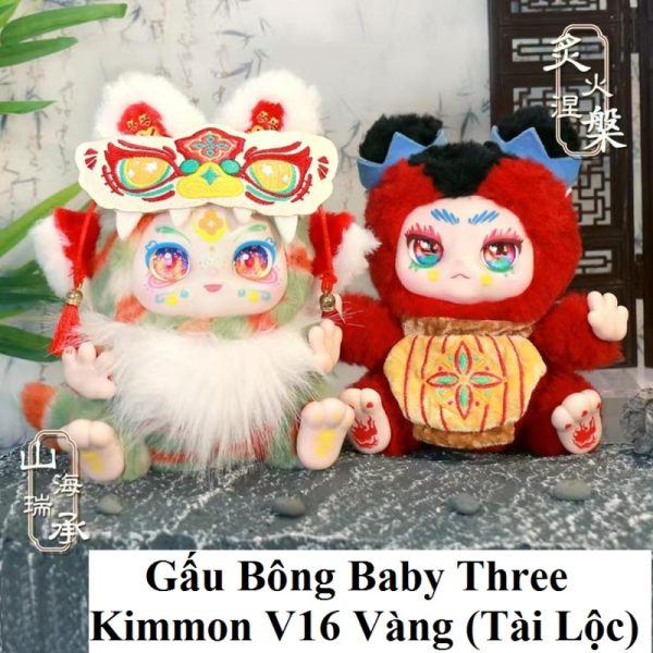 1 Gấu Bông Baby Three Kimmon V16 Vàng (Tài Lộc)