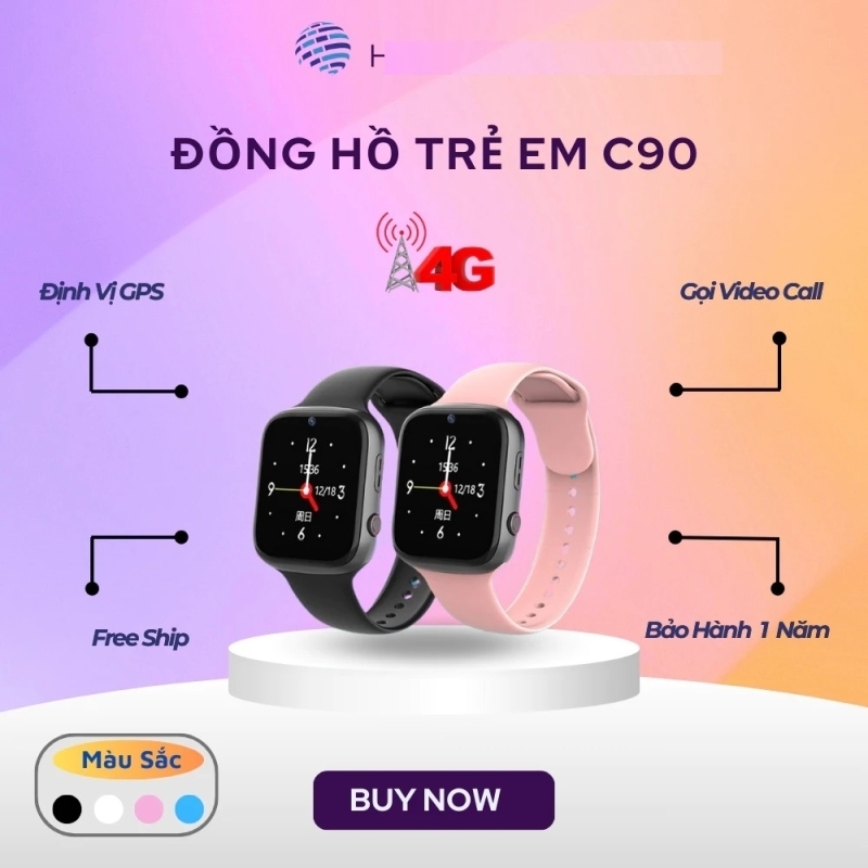 Đồng Hồ Thông Minh Trẻ Em C90 4G Gọi Video